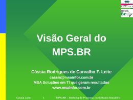Projeto mps Br – Melhoria de Processo do Software Brasileiro