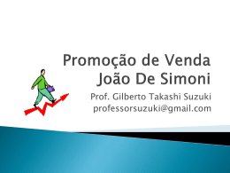 Promoção de Venda João De Simoni