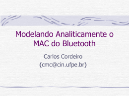 Modelando Analiticamente o MAC do Bluetooth