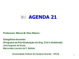 Agenda 21 - Área de Engenharia de Recursos Hídricos