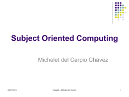 Subject Oriented Computing [Programming] - IME-USP