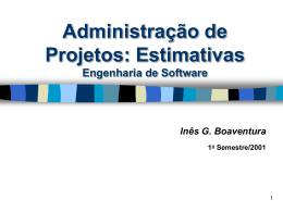 Estimativas de Projeto de Software