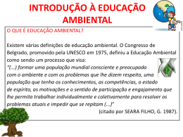 introdução à educação ambiental - Universidade Castelo Branco