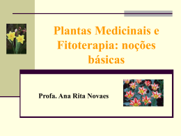 Noções de Fitoterapia e Plantas Medicinais
