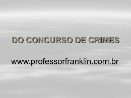 DO CONCURSO DE CRIMES