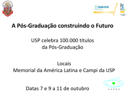 Slide 1 - Prefeitura do Campus USP de São Carlos