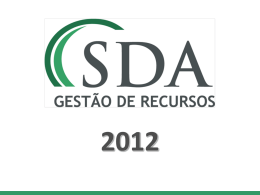 2012 - SDA - GR | Gestão de Recursos