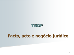 FACTOS JURÍDICOS - Faculdade de Direito da UNL