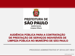 DA EXECUÇÃO DOS SERVIÇOS - Prefeitura de São Paulo