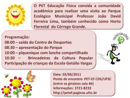 Cartaz divulgação Trilhas - PET – Educação Física – UFSC