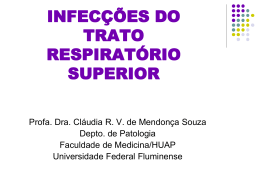 Infecções do Trato Respiratório Superior e Inferior (Pneumonias)