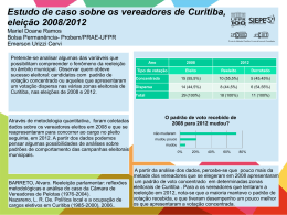 Estudo de caso: vereadores eleitos em 2008 em Curitiba e