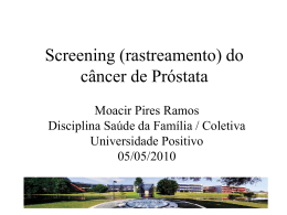 Screening (rastreamento) do Câncer de Próstata Questões