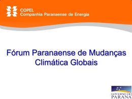 Balanço Energético do Paraná - Fórum Paranaense de Mudanças