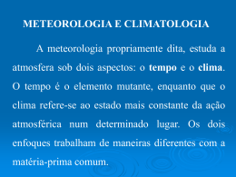 U1 - Meteorologia e Climatologia