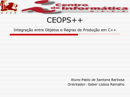 CEOPS++ Integração entre Objetos e Regras de Produção em C++