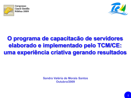 O Programa de Capacitação do TCM