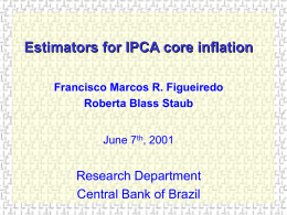 Estimators for IPCA core inflation (PPT - 436KB