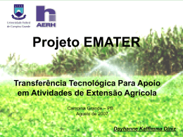 Projeto Emater - Universidade Federal de Campina Grande