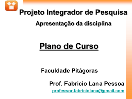 a_Apresentacao - Blog do Professor Fabricio Lana