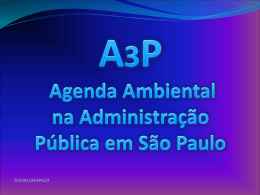 Diagnóstico da A3P na Prefeitura Municipal de São Paulo