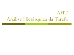 AHT Análise Hierárquica da Tarefa