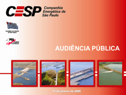 Apresentação da Companhia Energética de São Paulo (Cesp)