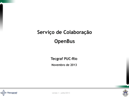 CollaborationService - Tecgraf JIRA / Confluence - PUC-Rio