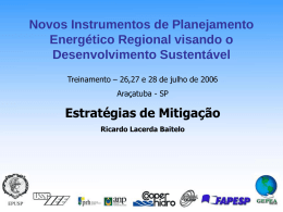 Novos Instrumentos de Planejamento Energético Regional