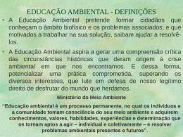 educação ambiental - definições