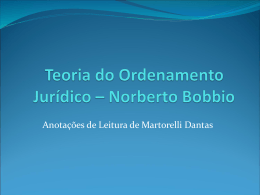 Teoria do Ordenamento Jurídico – Norberto Bobbio