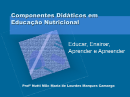 Componentes Didáticos em Educação Nutricional