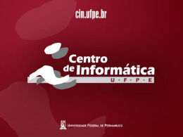 CIn/UFPE – Integração de Dados e Data Warehouse