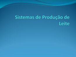 Sistemas de Produção de Leite - Universidade Castelo Branco