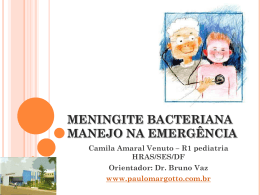 Meningite bacteriana-Manejo na emergência