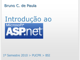 Introdução ao ASP.NET - Bruno Campagnolo de Paula