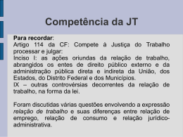 Competência da JT