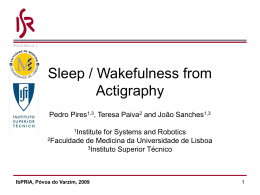 Sleep/Wakefulness from Actigraphy