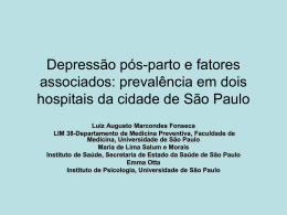 prevalência em dois hospitais da cidade de São Paulo