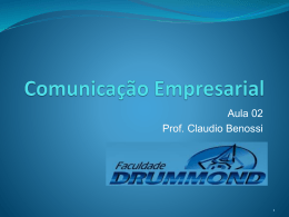 Linguagem verbal - Prof. Ms. Claudio Benossi