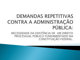 demandas repetitivas contra a administração pública