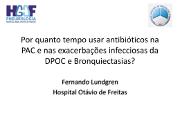 Qual o tempo para uso de antibiótico PAC, EDPOC e Bronquiectasia?