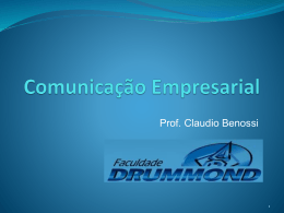 Comunicação Interna - Prof. Ms. Claudio Benossi
