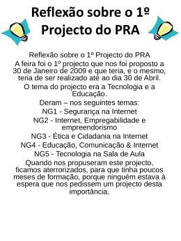 Reflexão sobre o 1º Projecto do PRA - pradigital-martamatias