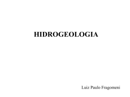 Hidrogeologia – aula 1