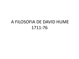 A FILOSOFIA DE DAVID HUME 1711-76