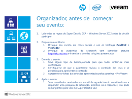Windows Server 2012 – Todas as Aplicações – Qualquer Nuvem