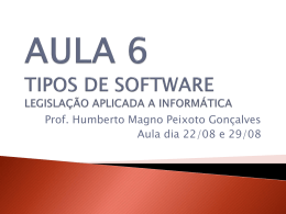 Aula6 - tipos de software - Humberto Magno Peixoto Gonçalves
