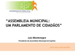 assembleia municipal: um parlamento de cidadãos