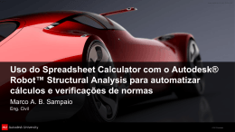 Uso do Spreadsheet Calculator com o Autodesk® Robot